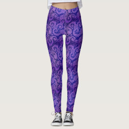 Legging Paisley roxo