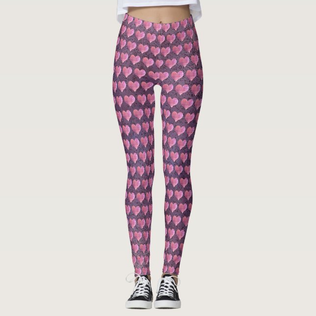 Legging Paixão Cardíaca Roxa (Frente)
