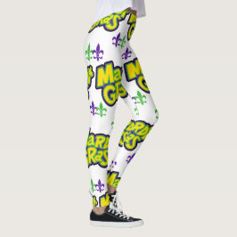 Legging Palavras de Mardi Gras