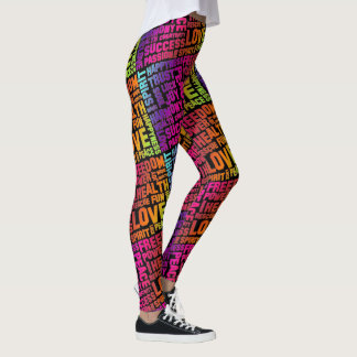Legging Palavras Espirituais / Afirmações coloridas + seu