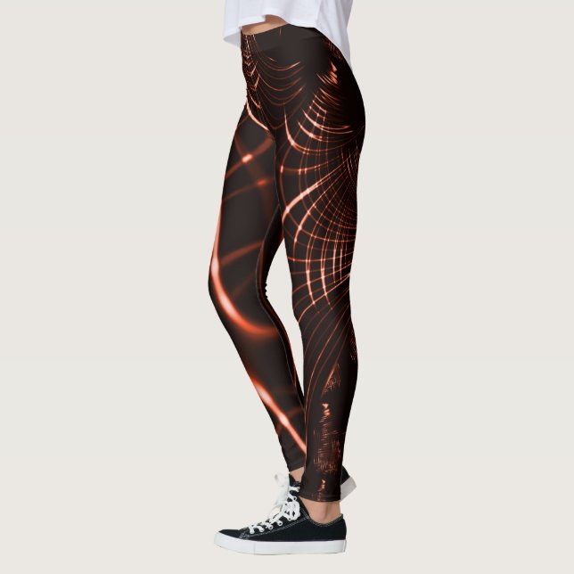 Legging Palhetas afiadas curvas ou espinhos de coral ou co (Esquerda)