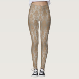 Legging Pálido Damask Filigrana Rolo "Efeito Burnout"
