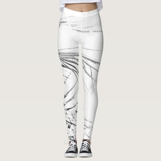 Legging Palm Tree deixa um esboço de minimalismo (Frente)