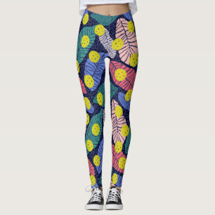 Legging Palma Tropical Deixa Esportes Coloridos De Batedei