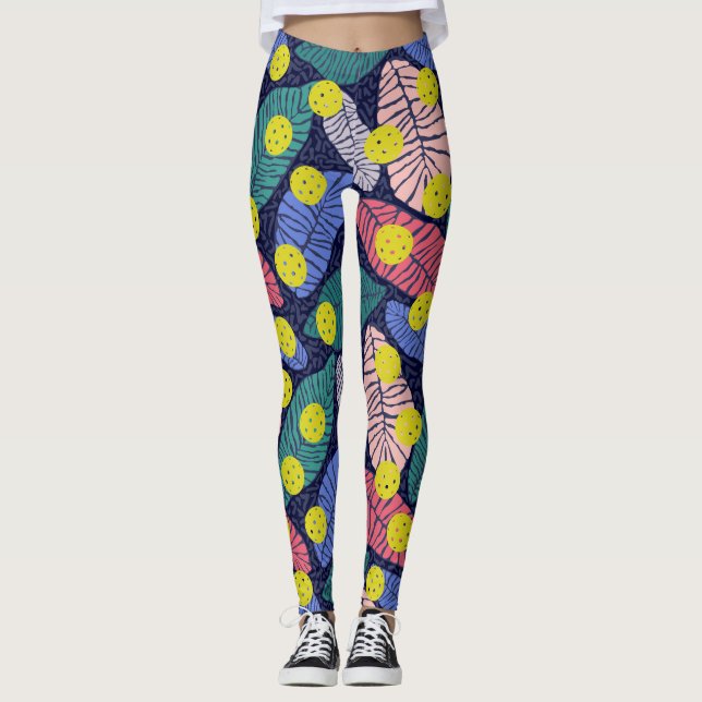 Legging Palma Tropical Deixa Esportes Coloridos De Batedei (Frente)