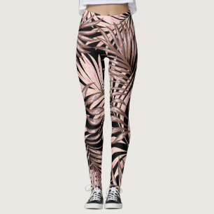 Legging Palma Tropical: Padrão Floral da Selva.