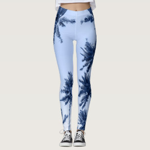 Legging Palmeiras, céu azul limpo.