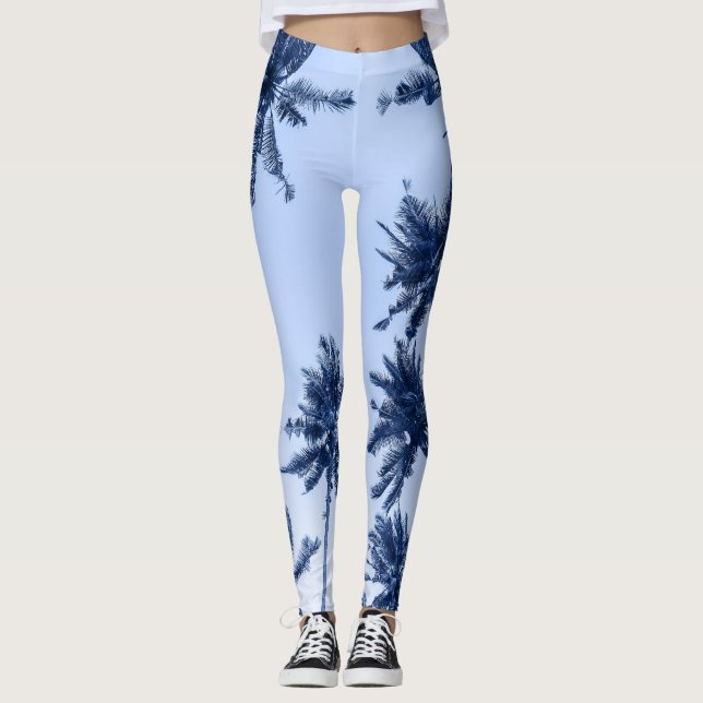 Legging Palmeiras, céu azul limpo. (Frente)