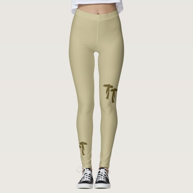 Legging Palmeiras-chic - Marrom (Frente)