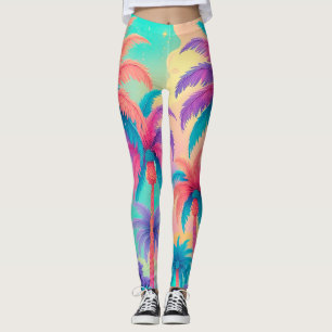 Legging Palmeiras coloridas