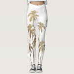 Legging Palmeiras tropicais Dourados glamoroso no branco<br><div class="desc">Glamoroso e moderno as palmeiras impressas este falso do ouro no branco são perfeitas para o indivíduo na moda e à moda. Seu impressão contemporâneo e tropical é grande para muitos presentes e ocasiões. Aprecie este design ostentoso e exótico para sua compra seguinte!</div>