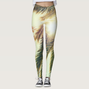 Legging Palmeiras, Vintage Toned Sky.