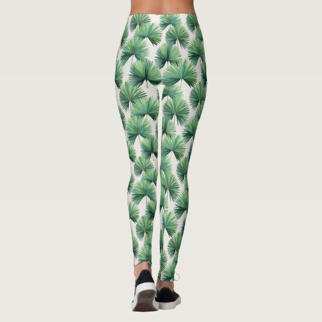 Legging Palmetto Palm Tree Deixa De Tropical Botânica (Verso)