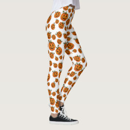 Legging Pancadas de abóbora-de-abóbora Feliz Halloween