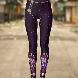 Legging Pancreatilha Roxo-Roxo Mardi Gras
