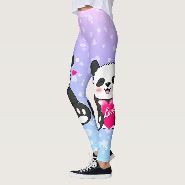 Legging Panda do Dia dos Namorados Apaixonado (Esquerda)