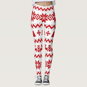 Legging Pano de suéter feio Natal