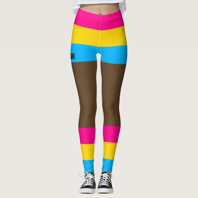 Legging Pansexual PrideFaux Shorts & Pernas (Frente)
