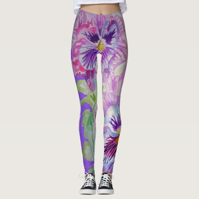 Legging Pansy Pansy com pernas grandes (Frente)