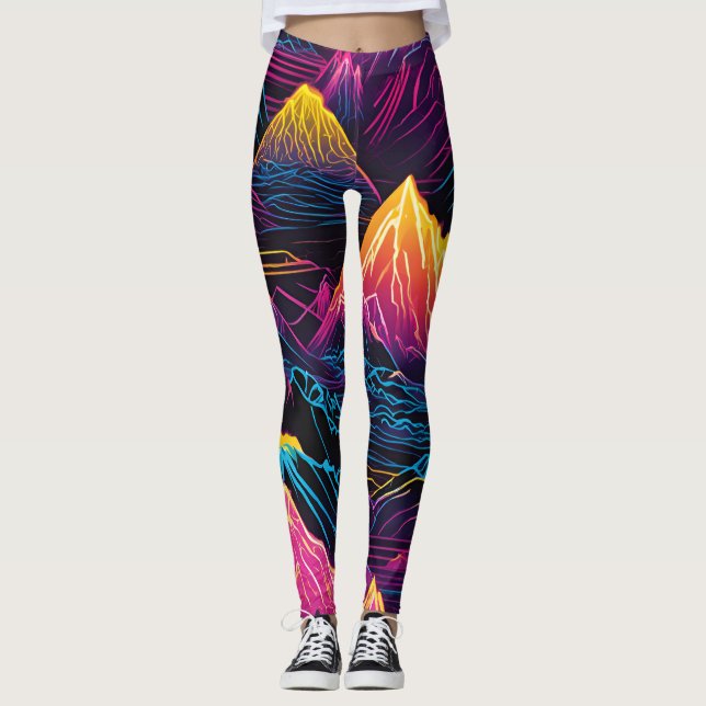 Legging pantalon montagne fluo (Frente)