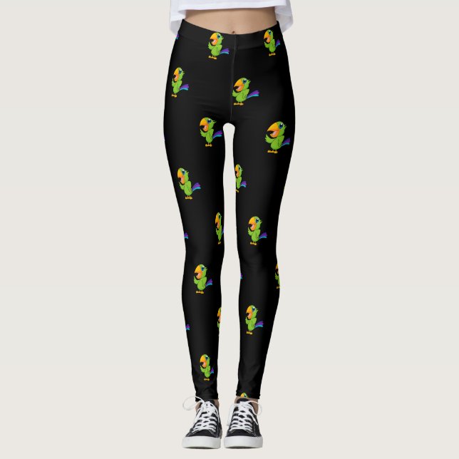 Legging Papagaio de desenho animado adorável (Frente)