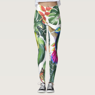Legging Papagaios tropicais de aves de capoeira