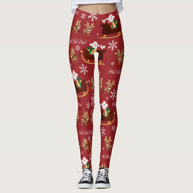 Legging Papai Noel Está Chegando Estampa (Frente)