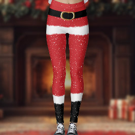 Legging Papais noeis modernos Sra. Claus Figurino Bonito N