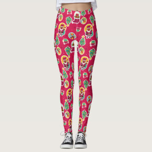 Legging papais noeis pretos de máscara de espuma