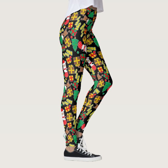 Legging Papais noeis Pretos - Ho Ho (Direita)
