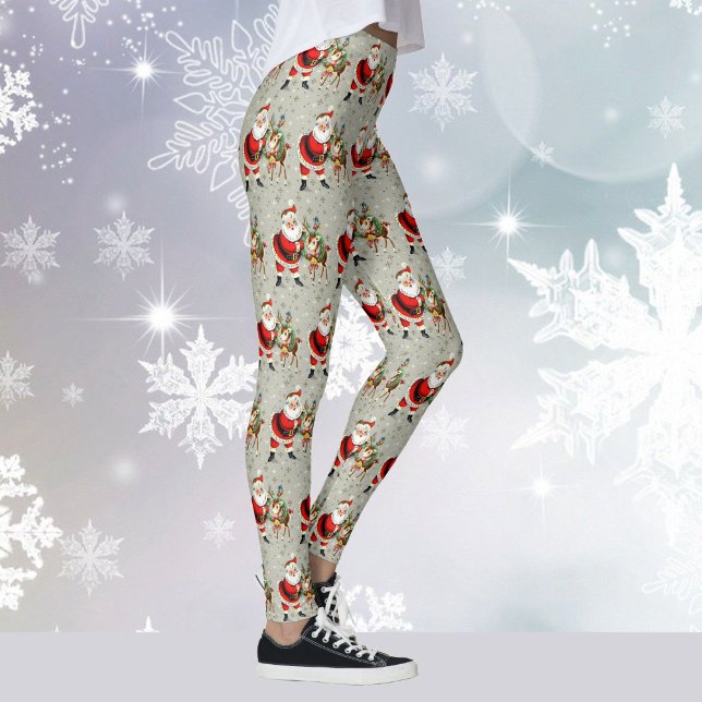 Legging Papais noeis Retrorreflectores e Reindet no Natal (Criador carregado)