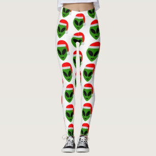 Legging papais noeis verdes alienígena emoji