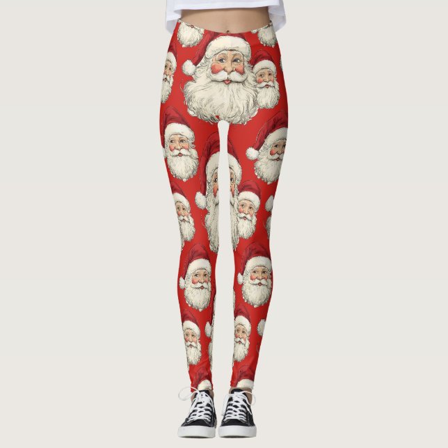 Legging Papais noeis Vintage Face Red (Frente)