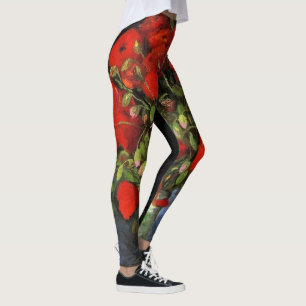 Legging Papas vermelhos e margaridas por Vincent van Gogh