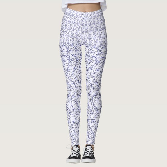 Legging Papel branco de embrulho com uma parte sutil e rep (Frente)