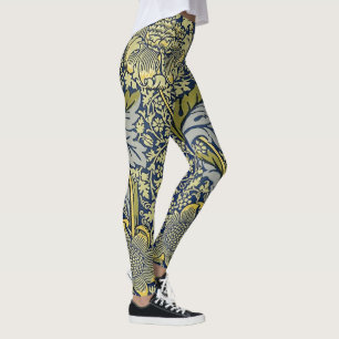 Legging Papel de Parede Floral William Morris Kennet Azul 