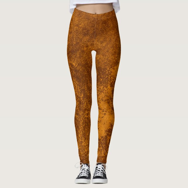 Legging papel rústico abstrato dourado (Frente)