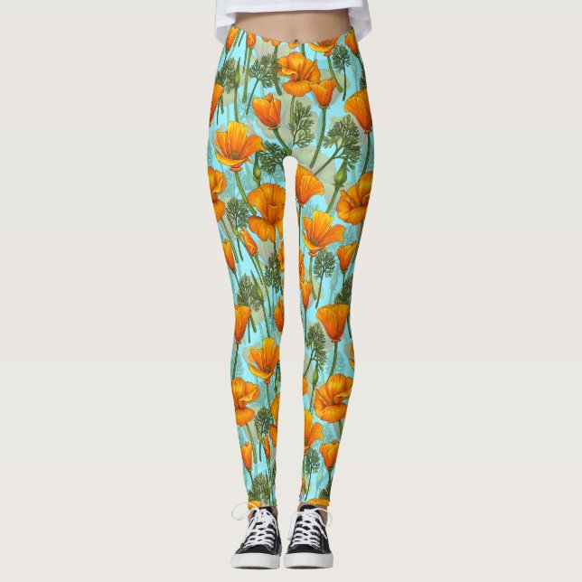 Legging papoila da Califórnia (Frente)