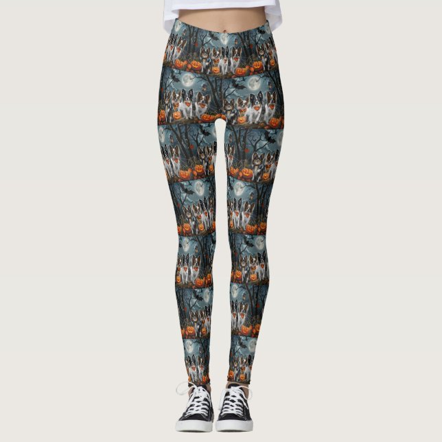 Legging Papoila de Halloween Assustador (Frente)