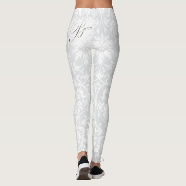 Legging Para a Noiva - Damasco Branco (Verso)