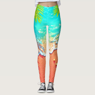 Legging Paraíso de Praia de Areia Rosa Design