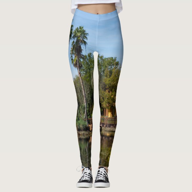 Legging Paraíso dos Primaveras Tropicais (Frente)