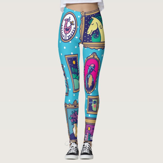 Legging Parede da Galeria: Coleção de Imagens Diversas (Frente)