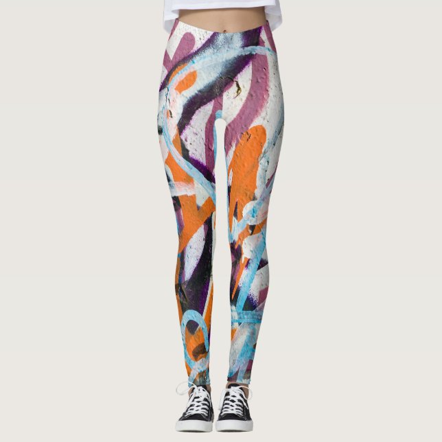 Legging Parede de concreto, textura granulada. (Frente)
