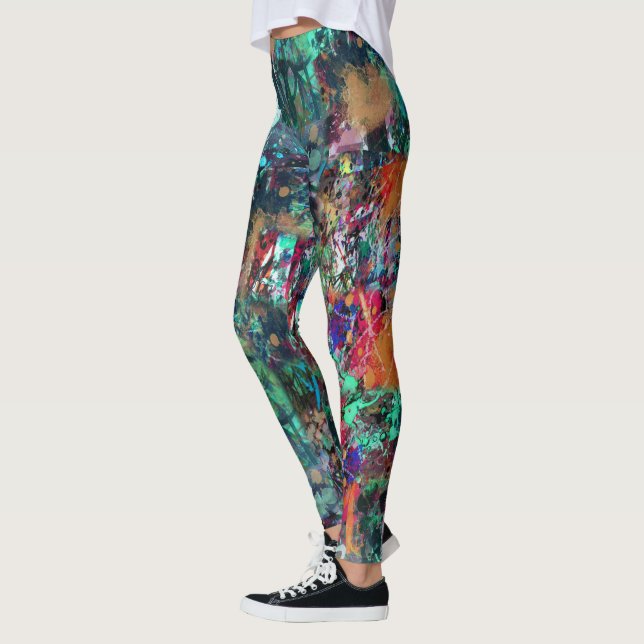 Legging Parede de Grafite e Salpicos de Tinta Spray (Esquerda)