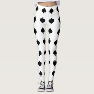 Legging pás pretas no branco