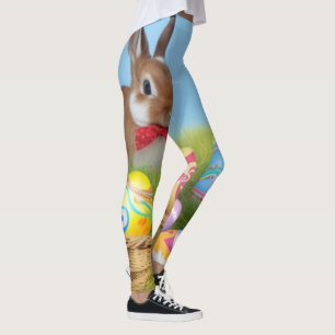 Legging Páscoa bonita Bunnypara um humor positivo