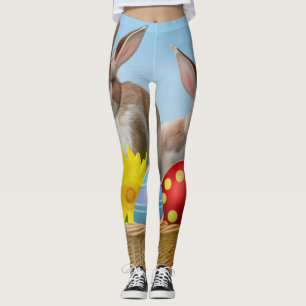 Legging Páscoa coelhinho bonitinho por um humor positivo