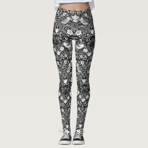 Legging Pássaro de Nouveau da arte & tapeçaria da flor,