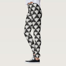 Legging Pássaro Geométrico Tribal Vintage | Boho Preto e M